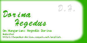 dorina hegedus business card